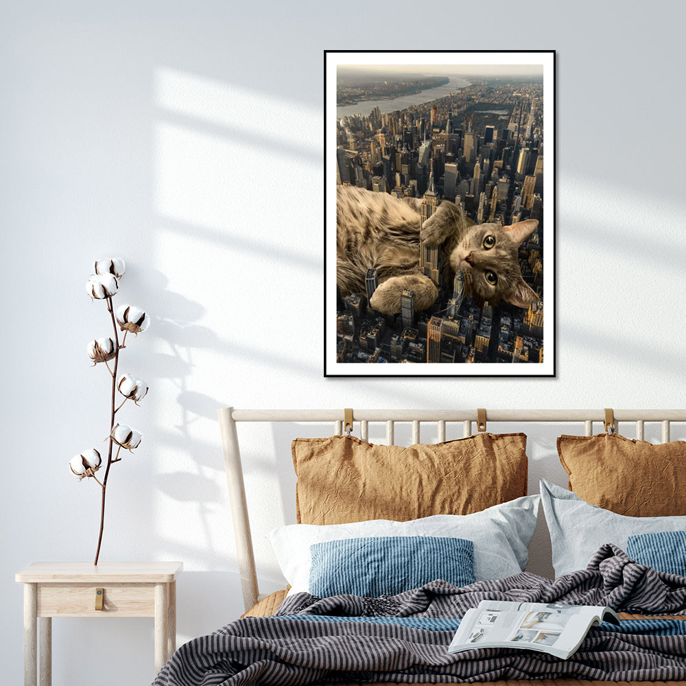 Wall Art - New York City Cat - Canvas Prints-Poster Prints