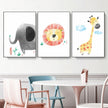 Wall Art  - Nursery Safari 3 Sets - Poster Prints -Canvas Prints