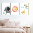 Wall Art  - Nursery Safari 3 Sets - Poster Prints -Canvas Prints