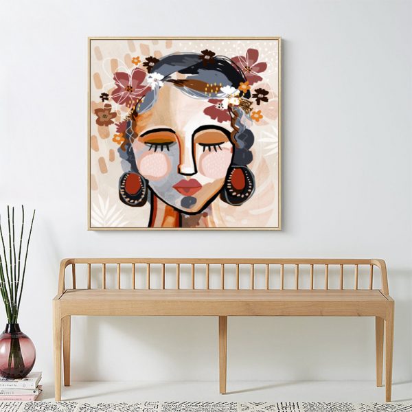 Wall Art - Ocher Lia Girl - Canvas Prints-Poster Prints
