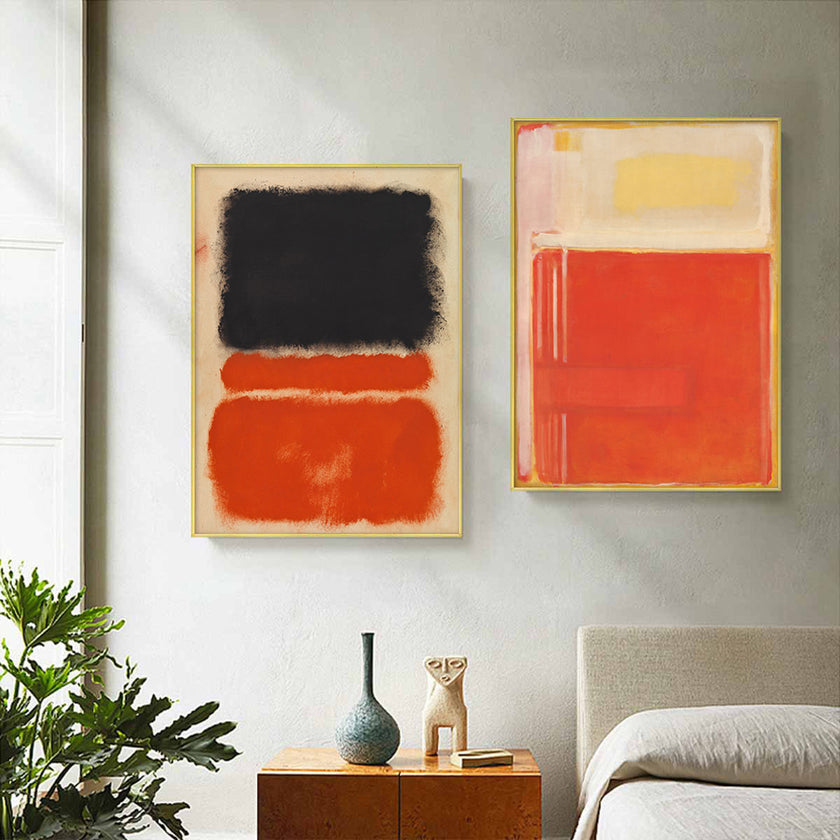 Wall art - Orange (2 sets) By Mark Rothko - Canvas Prints- Poster Prints