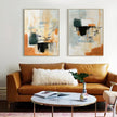 Wall art - Orange Abstract (2 sets)- Canvas Prints- Poster Prints