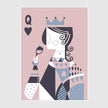 Figures art prints -PINK QUEEN - Canvas Prints - Poster Prints