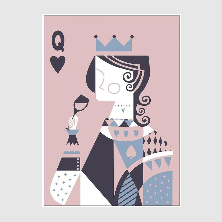 Figures art prints -PINK QUEEN - Canvas Prints - Poster Prints