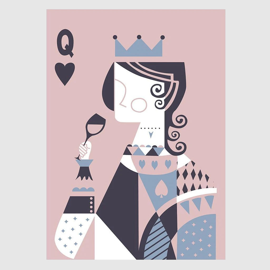 Figures art prints -PINK QUEEN - Canvas Prints - Poster Prints