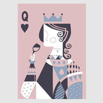 Figures art prints -PINK QUEEN - Canvas Prints - Poster Prints