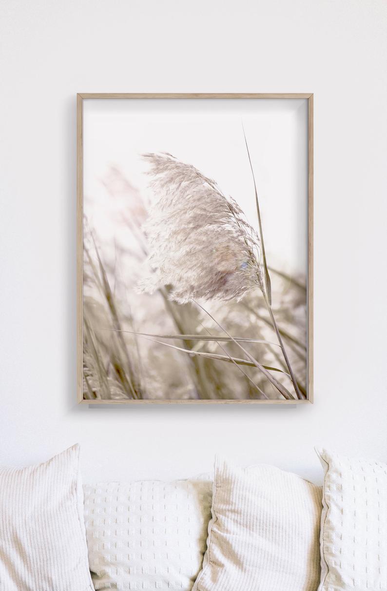 Wall art - Pampas Grass 2 sets- Canvas Prints- Poster Prints