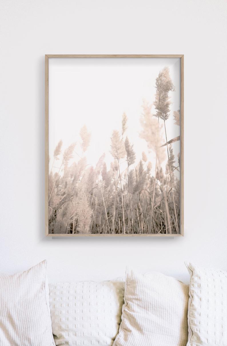 Wall art - Pampas Grass 2 sets- Canvas Prints- Poster Prints