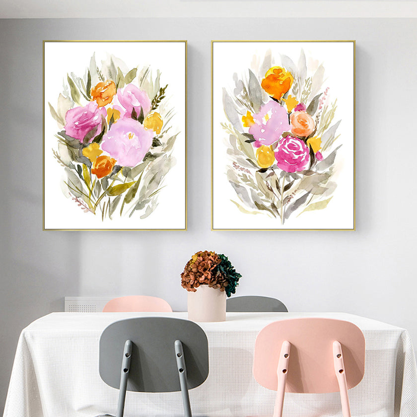Wall art - Pastel Sprig 2 sets - Canvas Prints- Poster Prints
