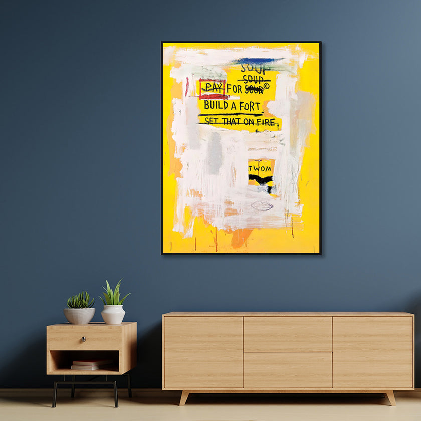 Wall Art - Pay For Soup - Basquiat Art - Canvas Prints-Poster Prints