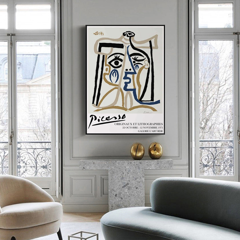 Wall Art - Picasso Abstract Face - Canvas Prints-Poster Prints