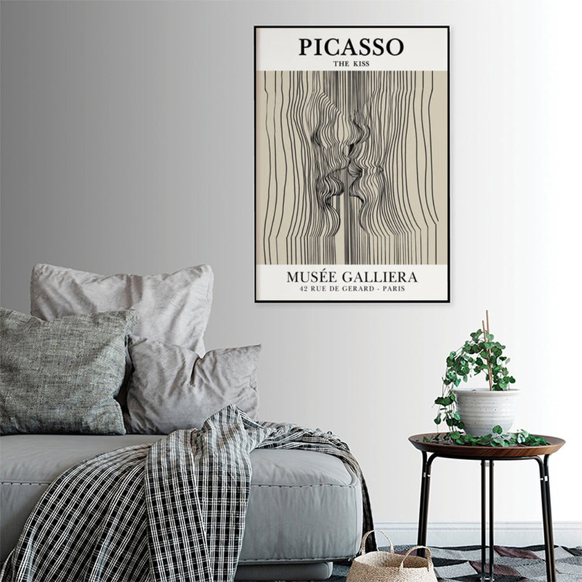 Wall Art - Picasso Kiss Print - Canvas Prints-Poster Prints