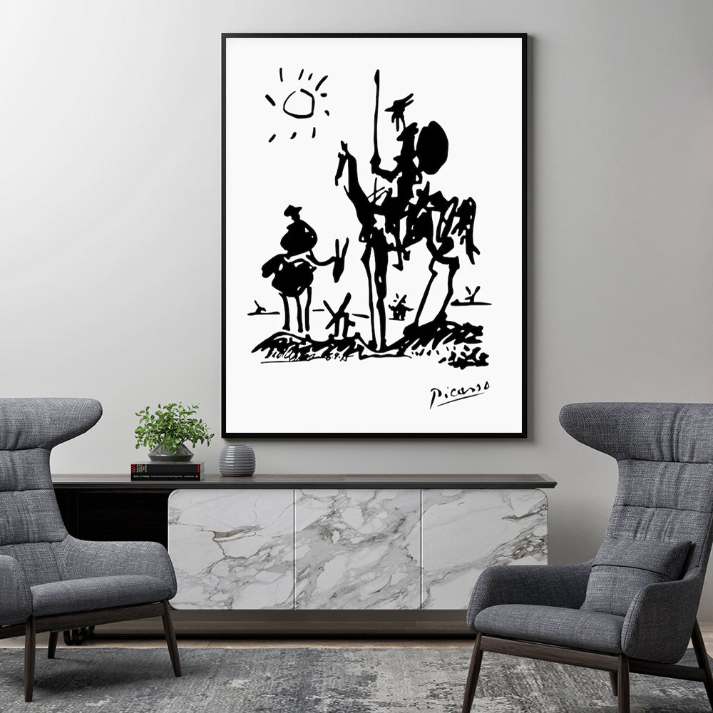 Wall Art - Picasso Print Don Quixote - Canvas Prints-Poster Prints