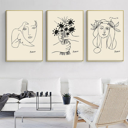 Wall Art  - Picasso Sketches 3 Sets - Poster Prints -Canvas Prints