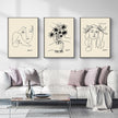 Wall Art  - Picasso Sketches 3 Sets - Poster Prints -Canvas Prints