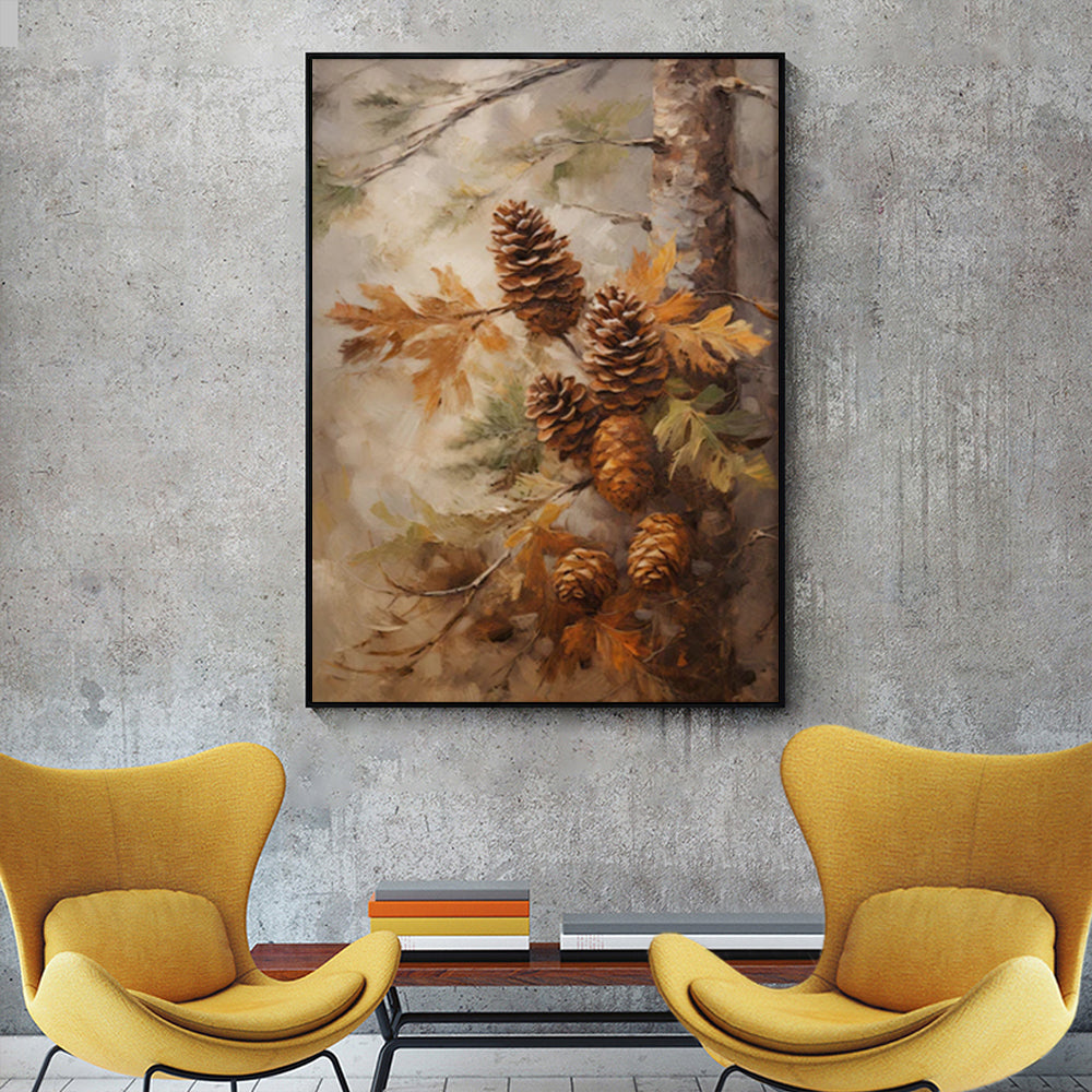 Wall Art - Pinecone Autumn - Canvas Prints-Poster Prints