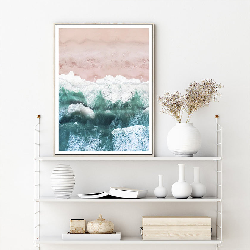Wall Art - Pink Beach - Canvas Prints-Poster Prints