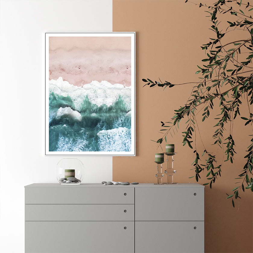 Wall Art - Pink Beach - Canvas Prints-Poster Prints