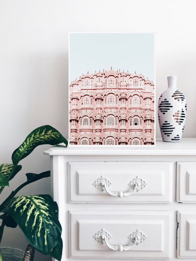 Wall art - Pink Building - Canvas prints- Poster prints