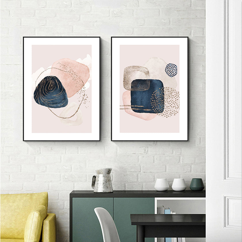 Wall art - Pink Dancing (2 sets)- Canvas Prints- Poster Prints