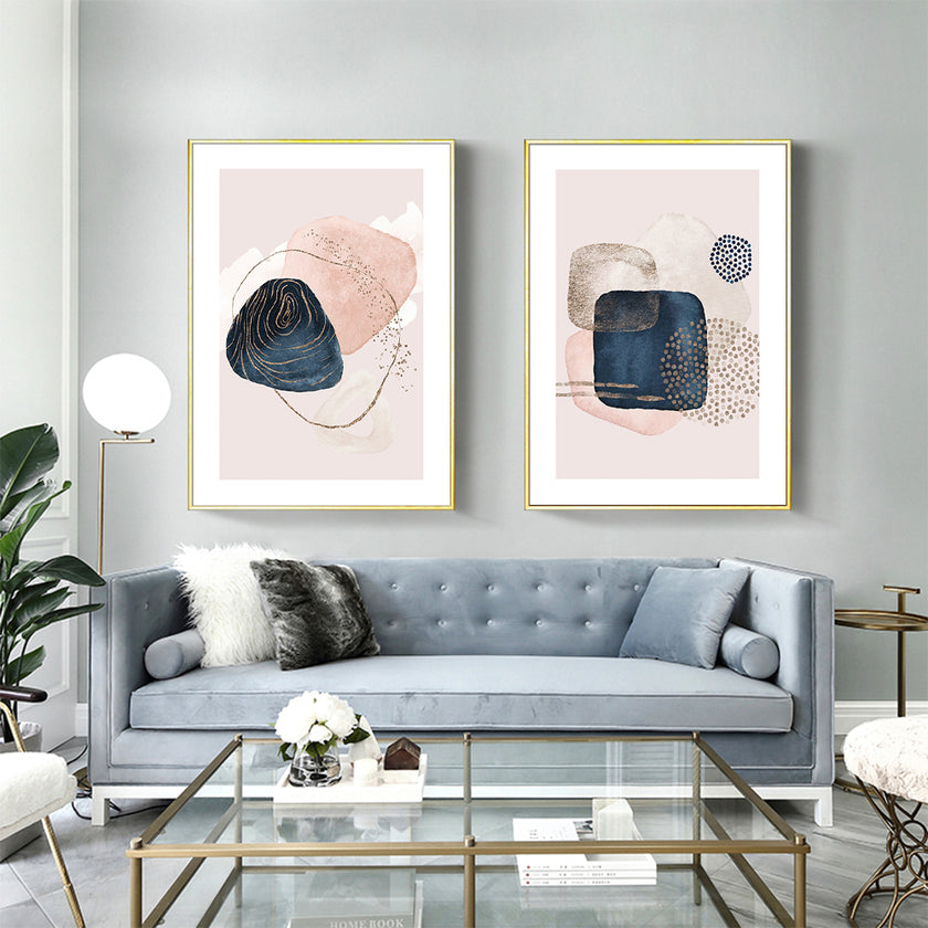Wall art - Pink Dancing (2 sets)- Canvas Prints- Poster Prints