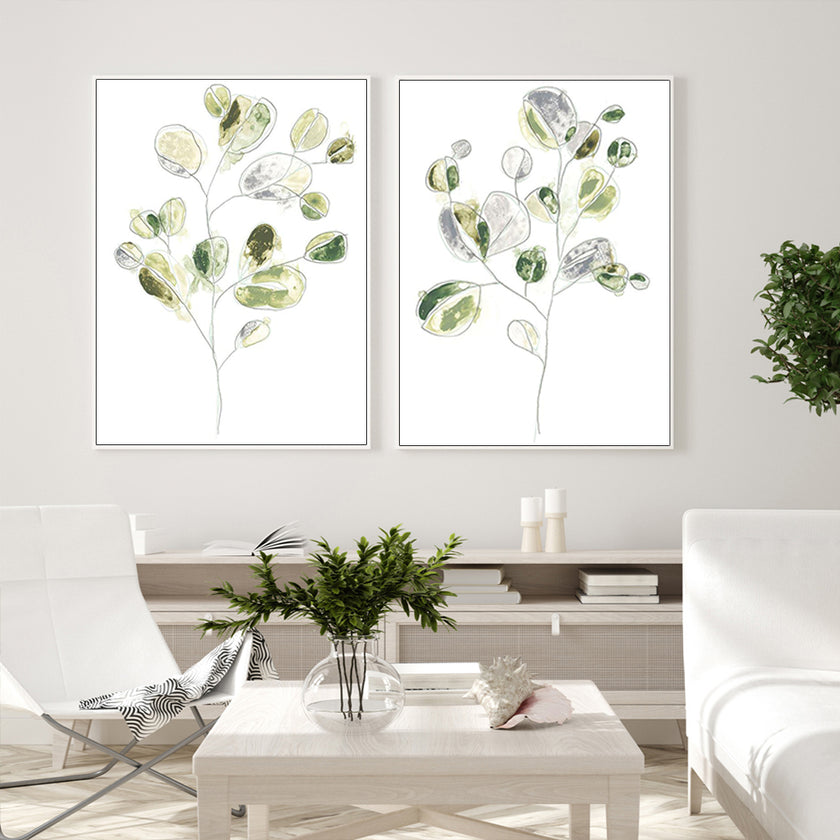 Wall art - Plant leaves (2 sets)- Canvas Prints- Poster Prints