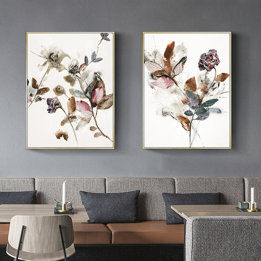 Wall art - Playing Flower (2 sets)- Canvas Prints- Poster Prints