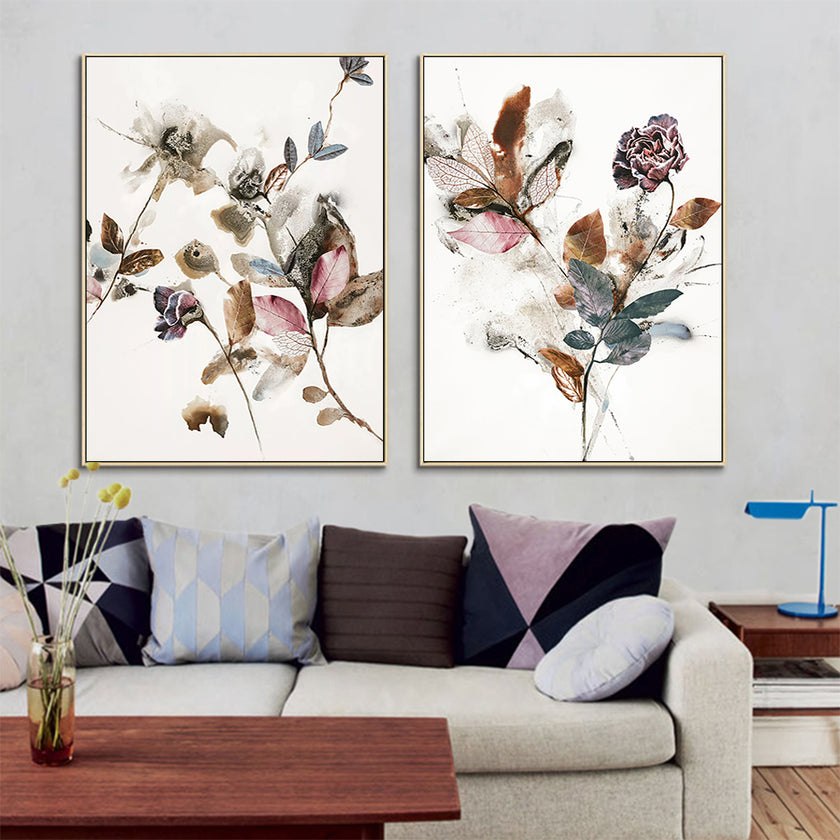 Wall art - Playing Flower (2 sets)- Canvas Prints- Poster Prints