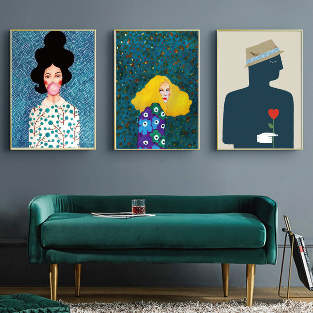 Wall Art prints - Modern Figures (3 sets) - Poster Prints -Canvas Prints