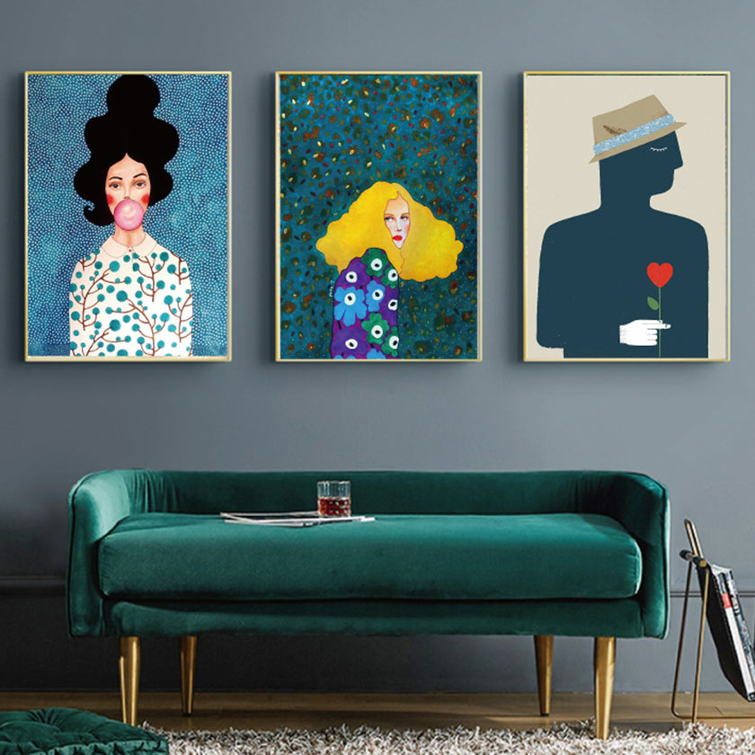Wall Art prints - Modern Figures (3 sets) - Poster Prints -Canvas Prints