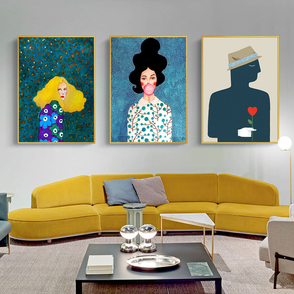 Wall Art prints - Modern Figures (3 sets) - Poster Prints -Canvas Prints