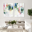 Wall art - Raspberry & Teal (2 sets)- Canvas Prints- Poster Prints
