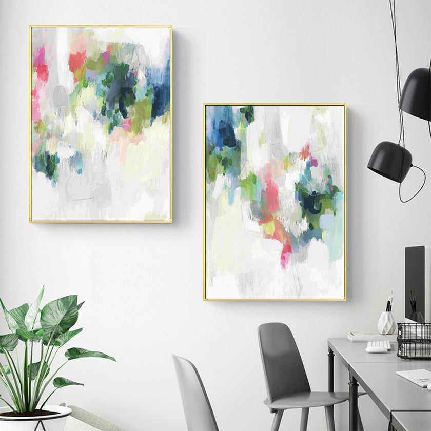 Wall art - Raspberry & Teal (2 sets)- Canvas Prints- Poster Prints