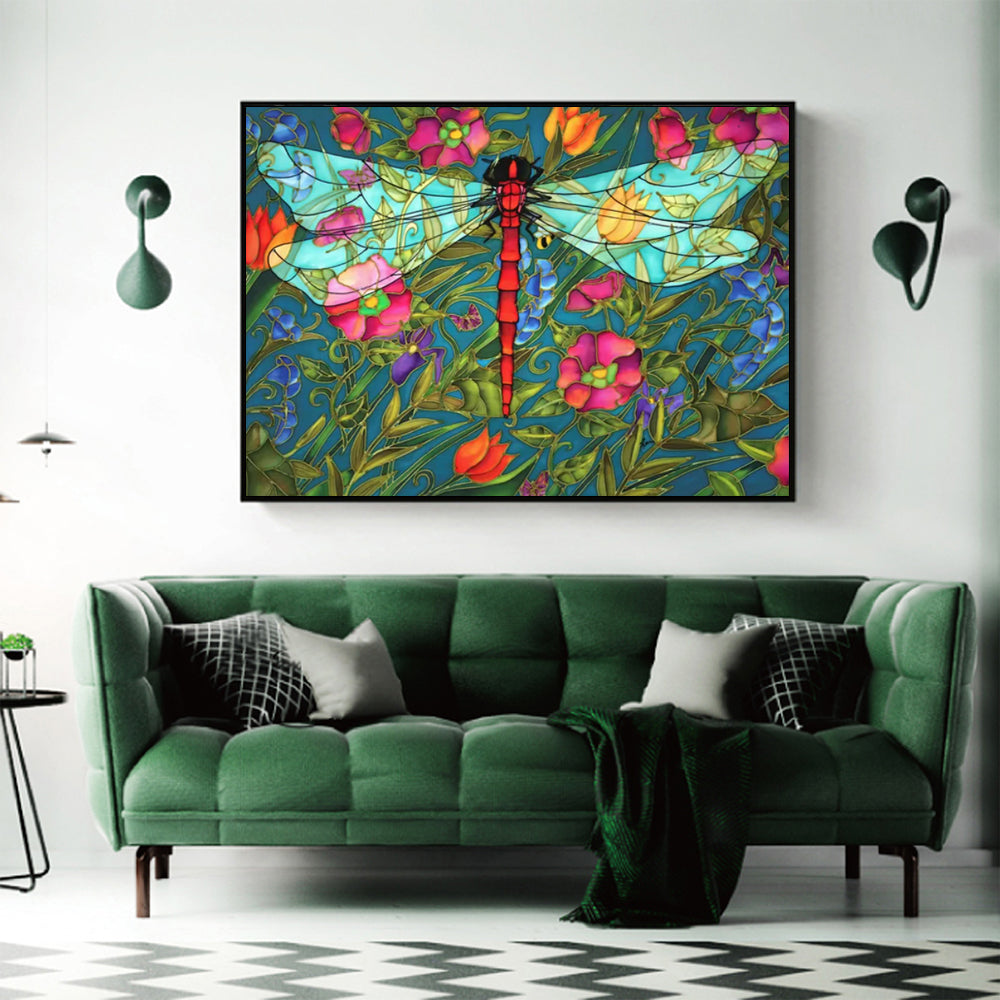 Wall Art - Red DragonflyRed Dragonfly - Canvas Prints-Poster Prints