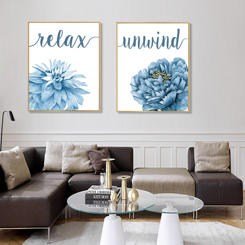 Wall art - Relax And Unwind 2 sets- Canvas Prints- Poster Prints