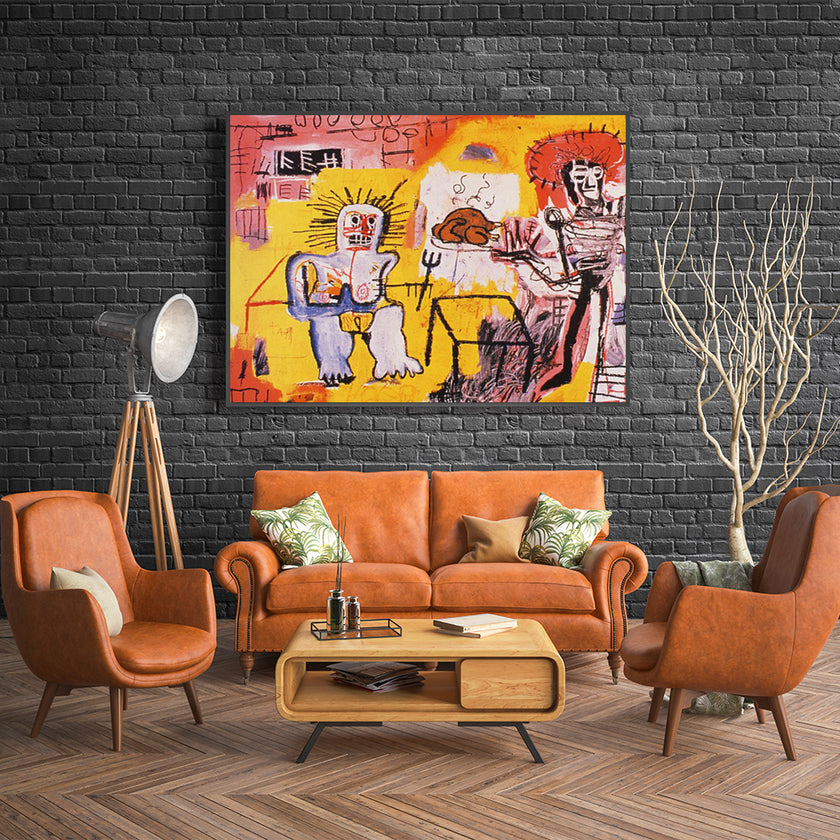 Wall Art - Rice and Chicken By Michel Basquiat - Canvas Prints-Poster Prints