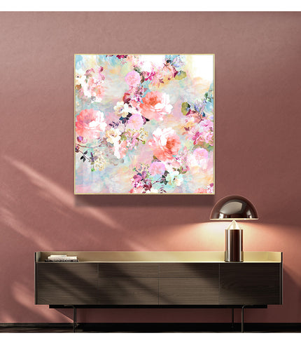 Wall Art - Romantic Pink Watercolor Chic Floral - Canvas Prints-Poster Prints