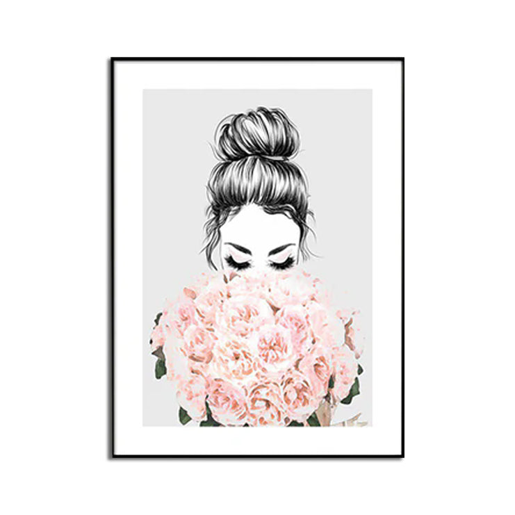 Wall Art - Roses Girl - Canvas Prints-Poster Prints