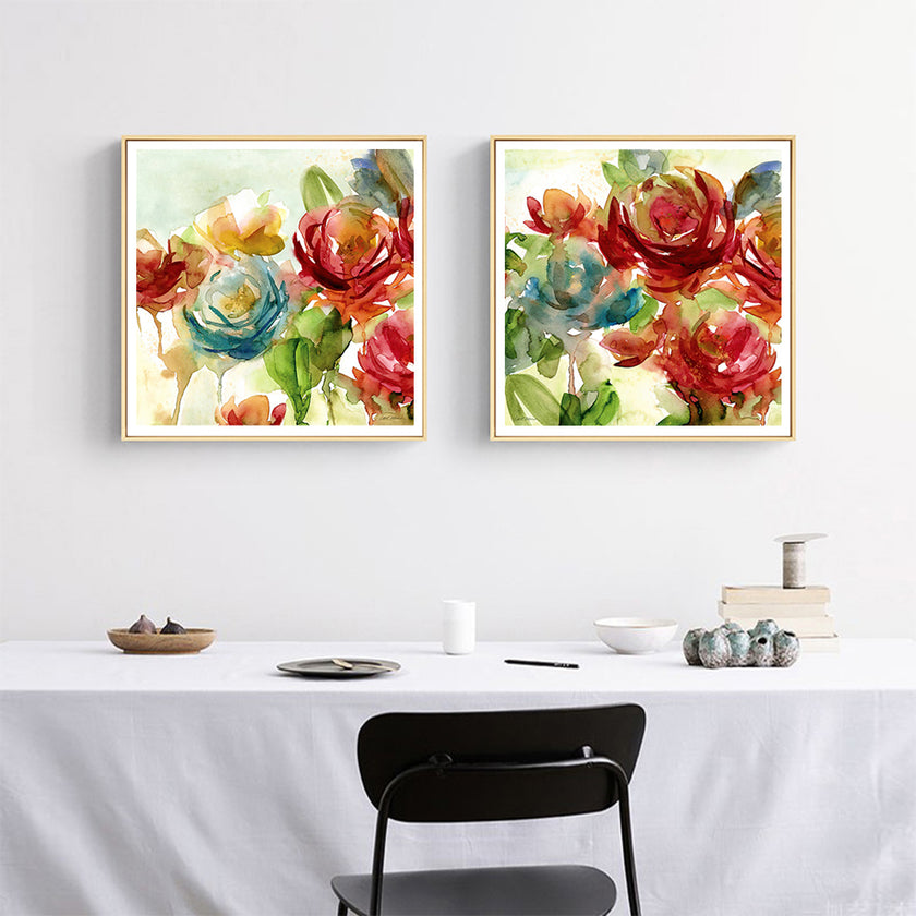 Wall Art - Rosewater Garden By Carol Robinson (2 sets)- Canvas Prints-Poster Prints