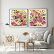 Wall Art - Rouge Bouquet (2 sets)- Canvas Prints-Poster Prints