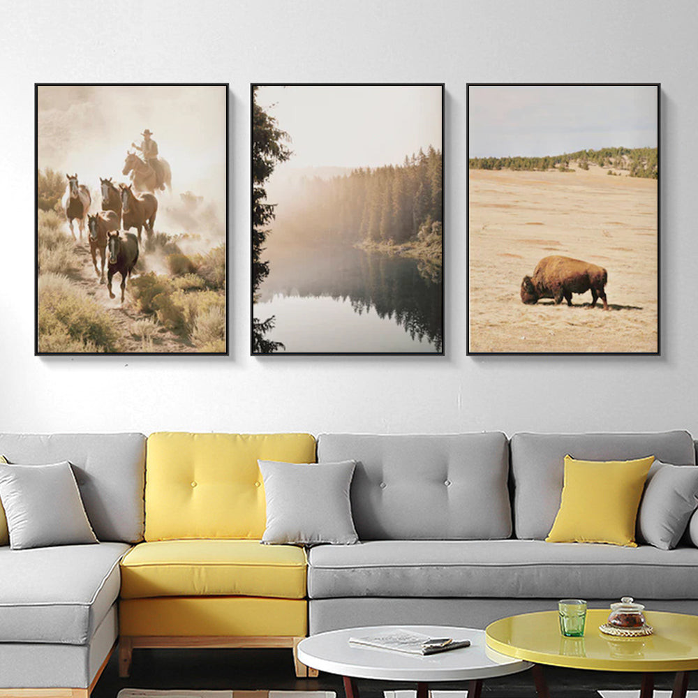 Wall Art - Rustic Western (3 sets) - Canvas Prints-Poster Prints