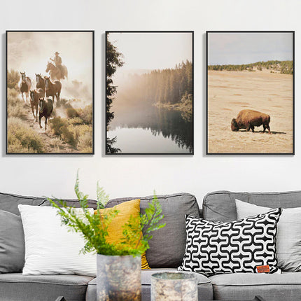 Wall Art - Rustic Western (3 sets) - Canvas Prints-Poster Prints