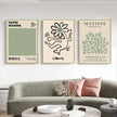 Wall Art  - Sage Green Mix Art 3 sets - Poster Prints -Canvas Prints