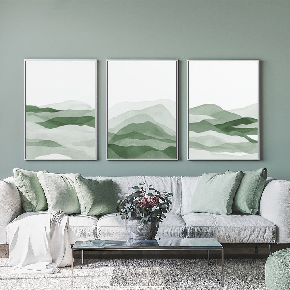 Wall Art - Sage Green ( 3 sets )- Poster Prints -Canvas Prints