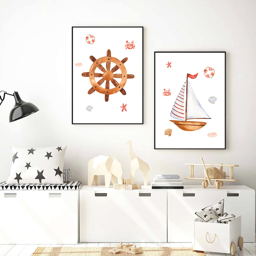 Wall art - Sailboat 2 sets- Canvas Prints- Poster Prints