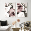 Wall art - Scandinavian Pink White Flower 2 sets- Canvas Prints- Poster Prints