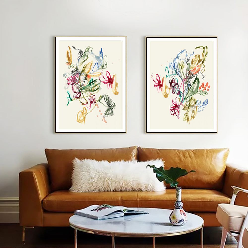 Wall art - Scribble Arrangement (2 sets)- Canvas Prints- Poster Prints
