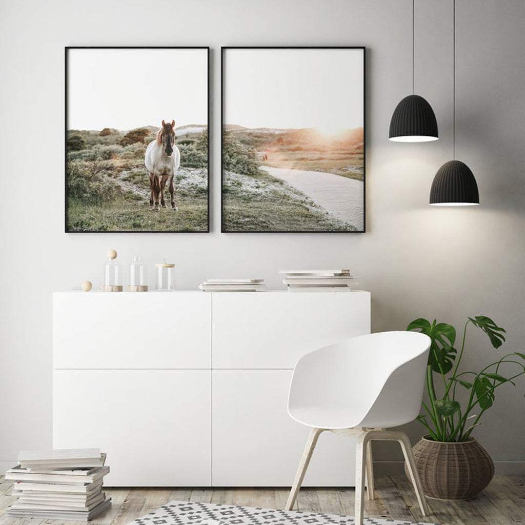 Wall art- Horse 2 sets- Canvas Prints- Poster Prints