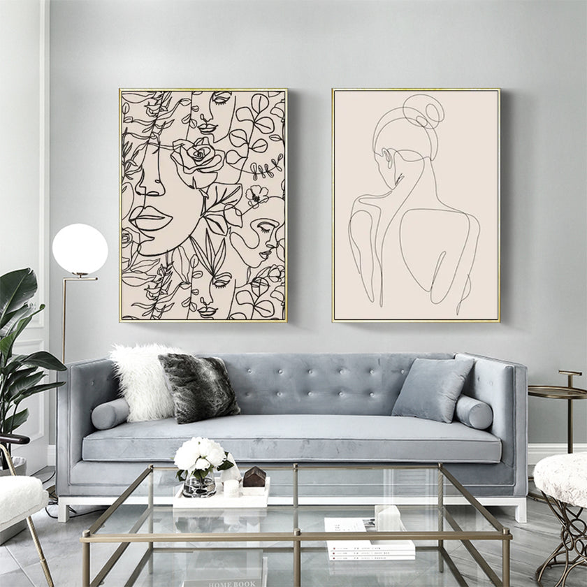 Wall art - Abstract Boho (2 sets)- Canvas Prints- Poster Prints
