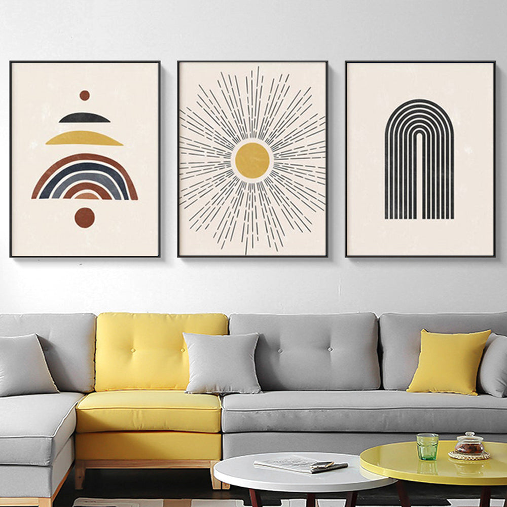 Wall Art - Sun And Rainbow ( 3 sets )- Poster Prints -Canvas Prints